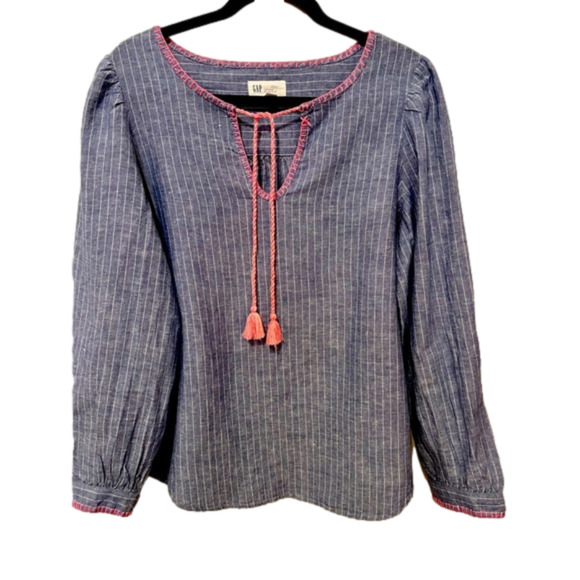 VERY pretty cotton blouse from GAP size L brand new - Picture 1 of 6